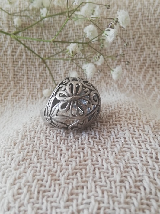 pierścionki - różne Duży regulowany pierścionek