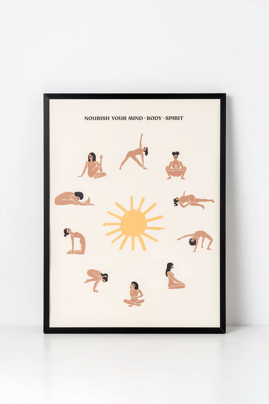 plakaty Plakat Joga  Sun Salutations