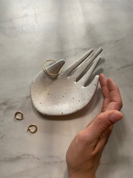 Podstawki pod kadzidełka Ceramiczna Dłoń Podstawka na Palo Santo Kadzidło Biżuterię Babie Lato
