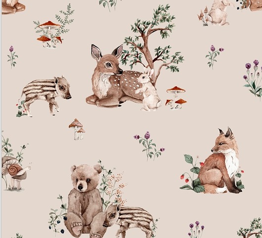 poduszki do pokoju dziecka Wkładka do krzesełka Ikea- zwierzątka na  beżu