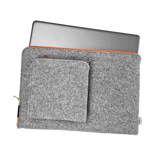 etui na laptopa ETUI NA LAPTOPA I ZASILACZ pomarańczowy zamek