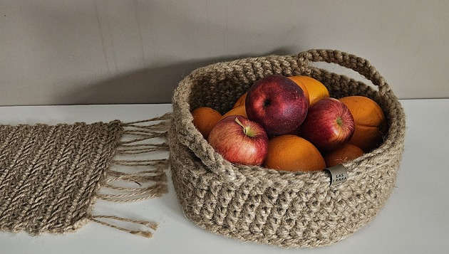 kosze do przechowywania Koszyk ze sznurka konopnego