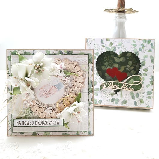 kartki scrapbooking Kartka ślubna