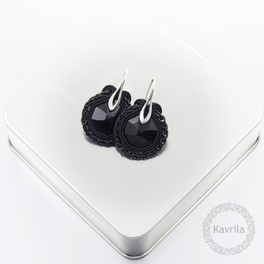 kolczyki soutache little black kavrila