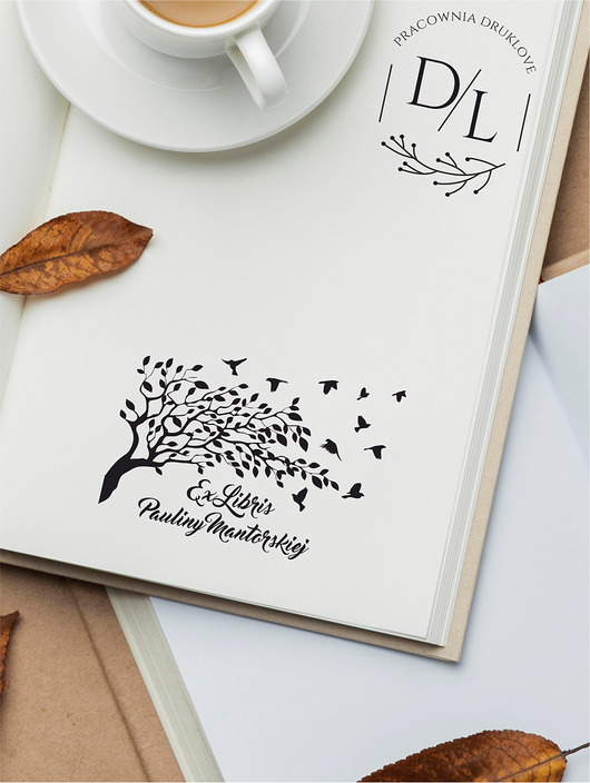 stemple Stempel ex libris personalizowany Drzewo 2