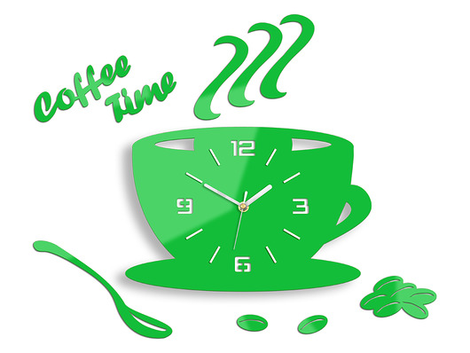 Zegar kuchenny Filiżanka 3d Zielona ModernClock