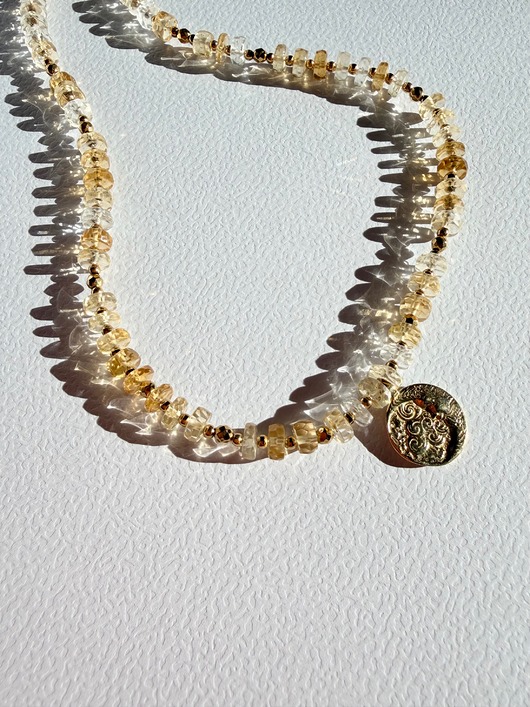 złote naszyjniki Naszyjnik z cytrynami Moon in the clouds