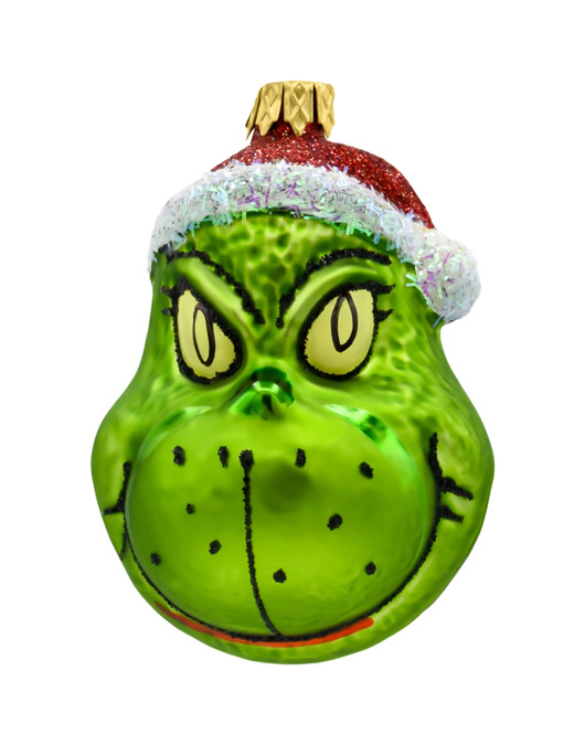 ozdoby choinkowe Bombka choinkowa: Grinch z czapką Mikołaja