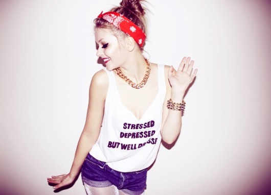 koszulka STRESSED, DEPRESSED, BUT WELL DRESSED XXXkipeke