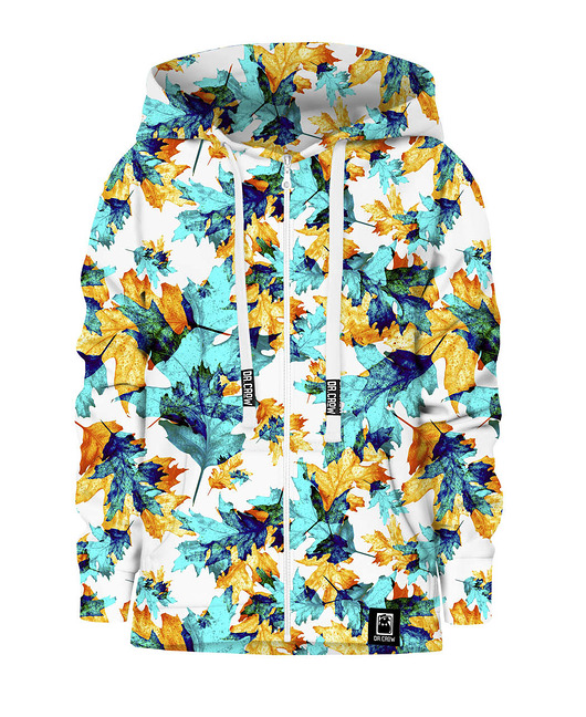 bluzy dla dziewczynki Bluza Zamek Dziewczynka DR.CROW Cyan Leaves