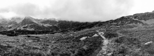 Tatry #6 panorama b&w Przemaski