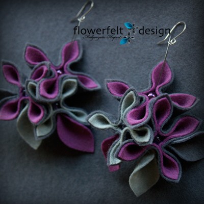Kwiaty Bzu - Biżuteria Autorska FlowerFelt Design