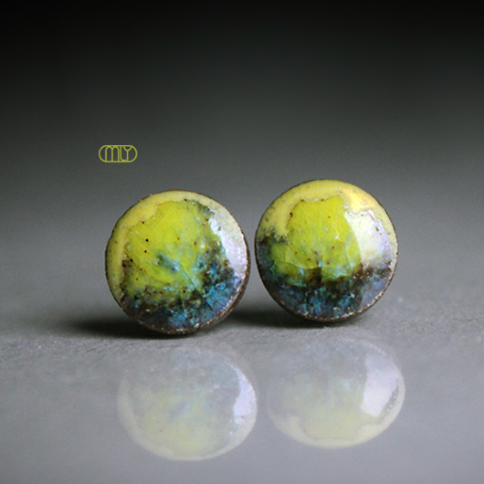 kolczyki ceramiczne Owocowe 9mm /stal chirurgiczna/