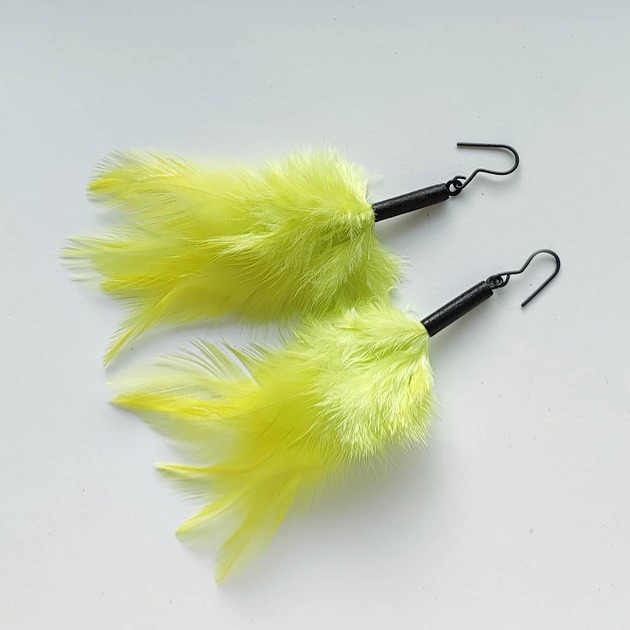 kolczyki z piórami PIÓRKO kolczyki