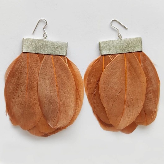 kolczyki z piórami PIÓRKO kolczyki