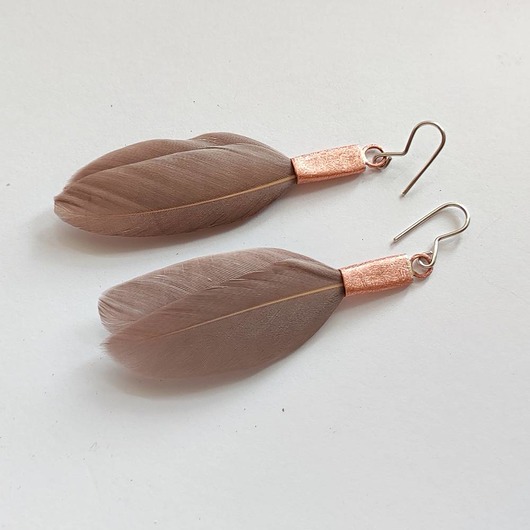 kolczyki z piórami PIÓRKO kolczyki