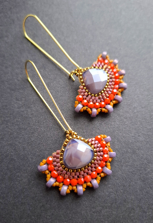 kolczyki szklane Kolczyki w szkle kolorowym no24