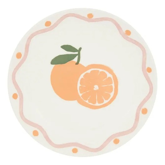 patery i talerze Komplet 6 porcelanowych talerzy deserowych Orange, 19 cm