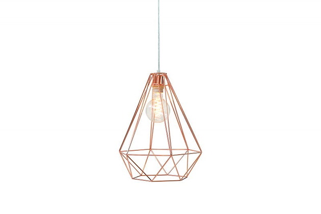 lampy wiszące Lampa wisząca Cage miedź loft 41cm