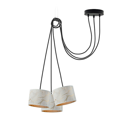 lampy wiszące 3-punktowa lampa wisząca pająk z abażurami WAIKIKI W3 MARMUR