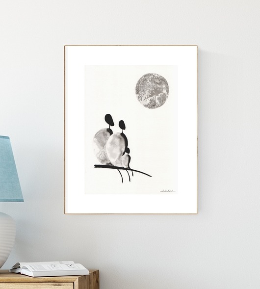 grafika 30X40 cm wykonana ręcznie MiniMalArt
