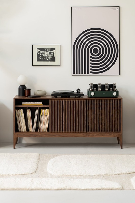 komody i szafki TONN 150 - szafka pod gramofon, lite drewno orzechowe