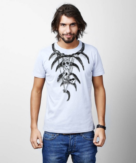 Skulls necklaces T-shirt - SELVA SELVA