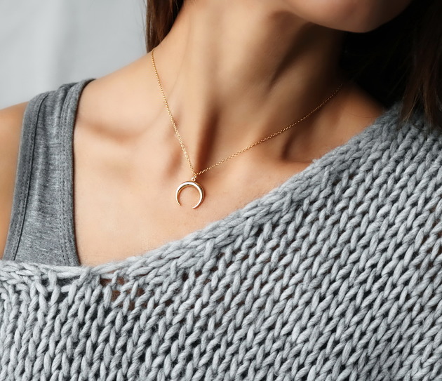 Naszyjnik z księżycem srebro 925 Coccola JEWELLERY