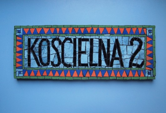 Szyld, tabliczka "Kościelna 2" oliwa72