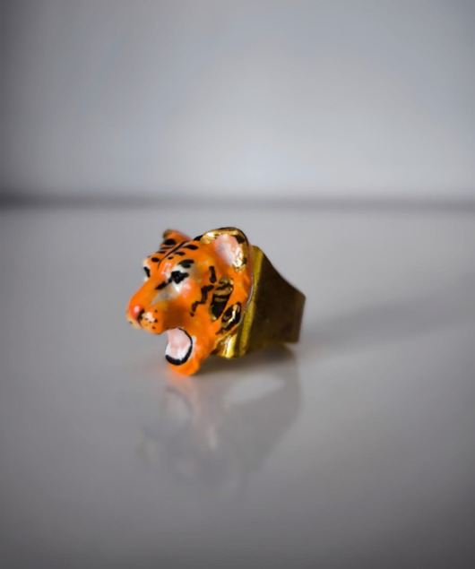 pierścionki - różne Porcelanowy pierścionek tygrys II