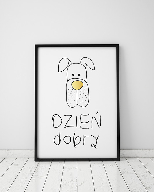 plakat. dzień dobry z pieskiem (format A3) Love Life and Forest