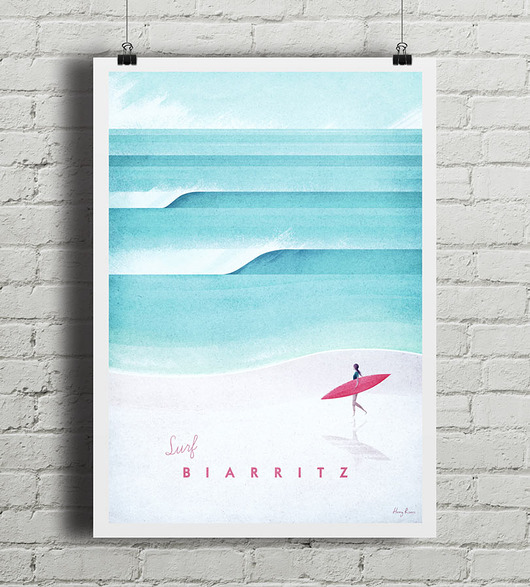 Biarritz - vintage plakat A3 minimalmill