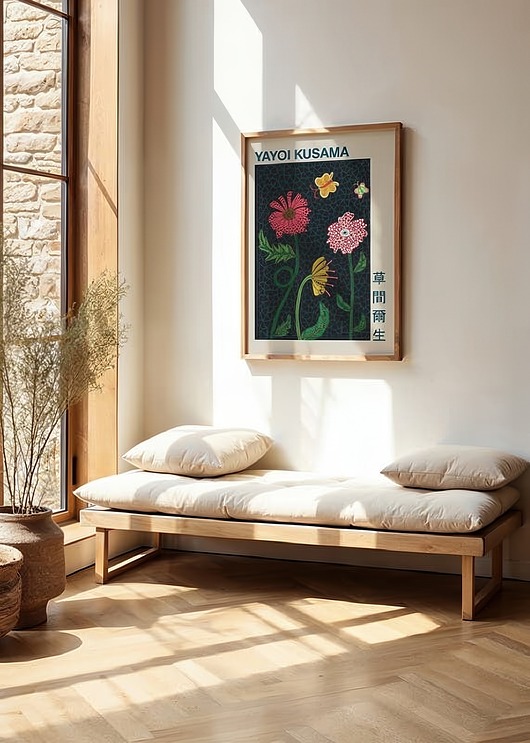 plakaty Plakat Kwiaty w świecie kropek Kusamy