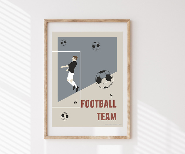 obrazy i plakaty do pokoju dziecięcego Plakat dla dzieci Football Team