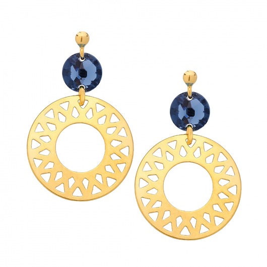 Kolczyki z rozetam ii kryształami SWAROVSKI® SOTHO