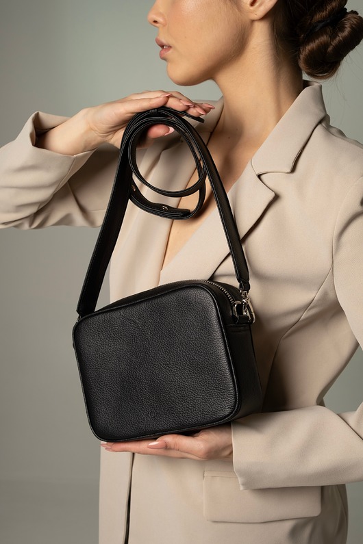 torby na ramię Box Bag klasyczna torba skórzana czarna