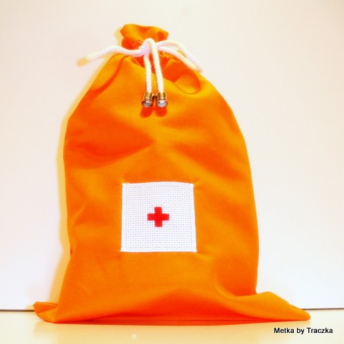 Apteczka warszawska - orange  metka by traczka