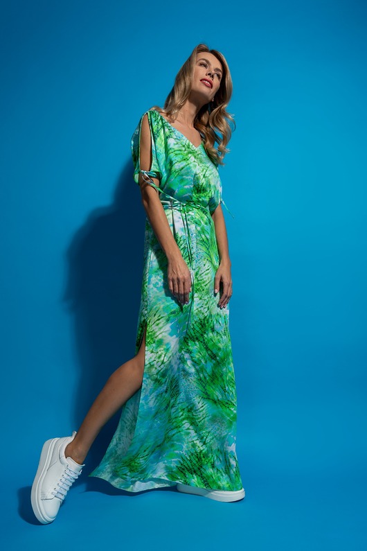 sukienki maxi damskie URAN - letnia sukienka maxi z kieszeniami