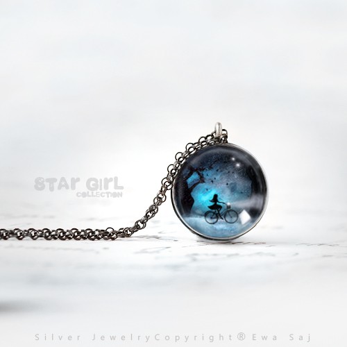 Star Girl i Rower - srebrny simple Ewa Saj  Silver