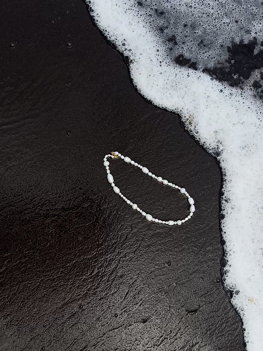 złote naszyjniki Naszyjnik PRAIA perłowy klasyczny naszyjnik mix pereł