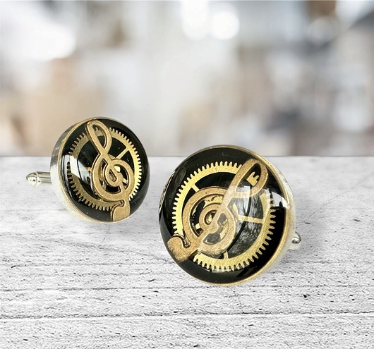 spinki do mankietów SPINKI - Nutka (black) I