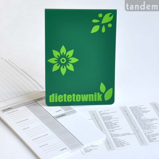 dietetownik - butelkowa zieleń z ornamentem tandem