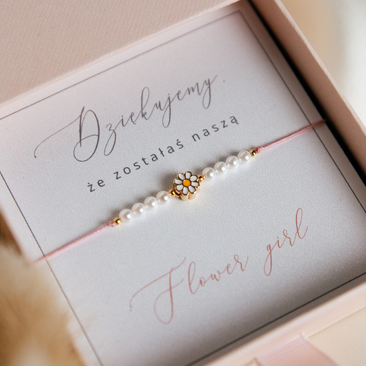 bransoletki na sznurku Bransoletka dla Flower Girl ślub