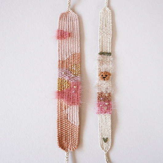 bransoletki na sznurku Zestaw - Bransoletki tkane na krośnie