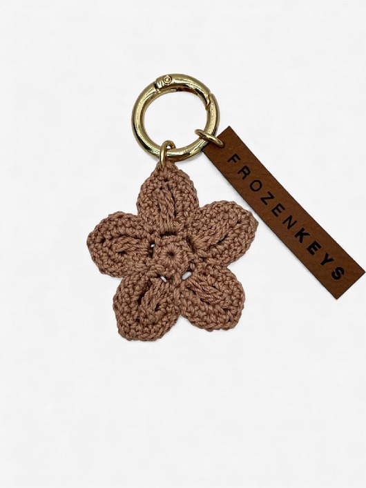 breloki Brelok Kwiat Beżowy