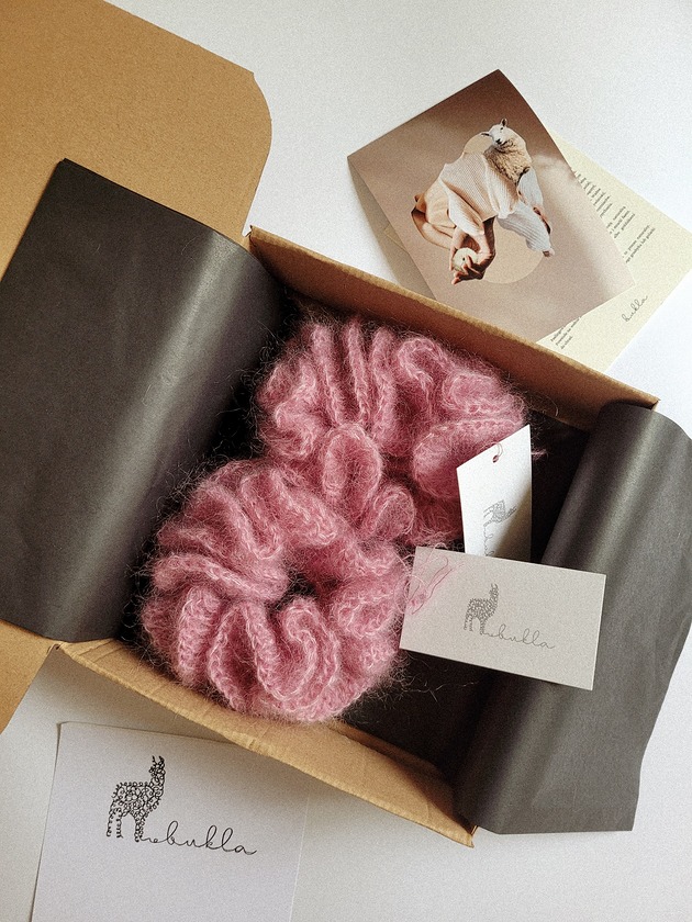 gumki do włosów Gumka scrunchie Róż