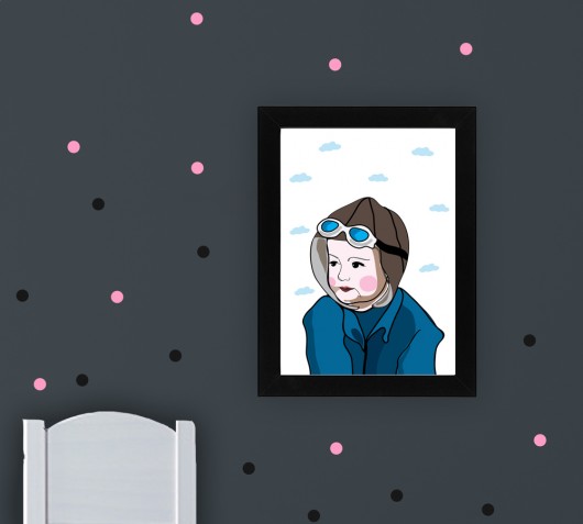 ilustracja / French fashion for child 04 30x40cm loonybin