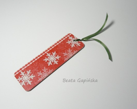 Zakładka do książek - Śnieżynki  Beata Gapińska