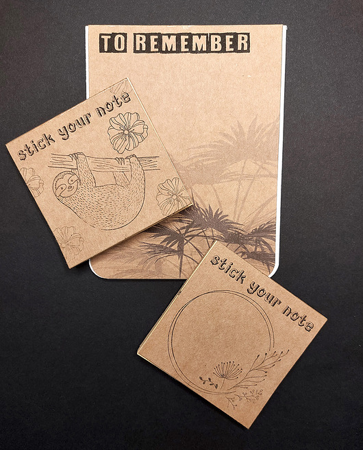 kalendarze i plannery Zestaw karteczek samoprzylepnych + notes "Palm Zero Waste"