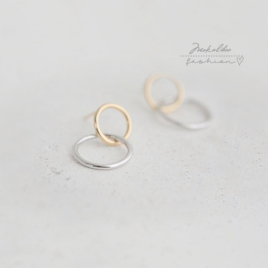 kolczyki srebrne Rings srebrne kolczyki kółka